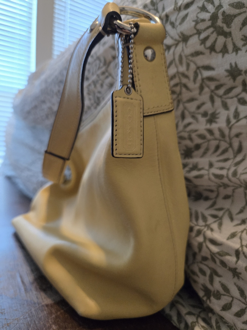 Coach Yellow Leather Shoulder Bag with Tag